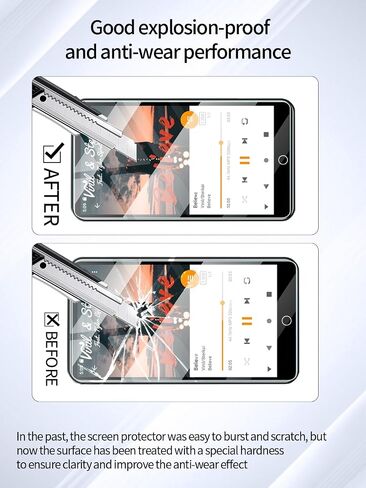 واقي الشاشة لمشغلات Fanvace MP3 & MP4 مع شاشة تعمل باللمس ومكبر صوت 4 بوصات ، فيلم مقاوم للخدش عالي الدقة ، واضحة HD ، خالية من الفقاعات مع طقم التثبيت السهل ، 3 حزمة. in Saudi Arabia