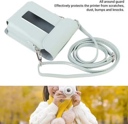 Smartphone Link 3 Printer Carrying Case, PU Leather Case for Link 3 Printer with Adjustable Shoulder Strap, Portable Protective Case for Smartphone Link 3 Printer in Saudi Arabia