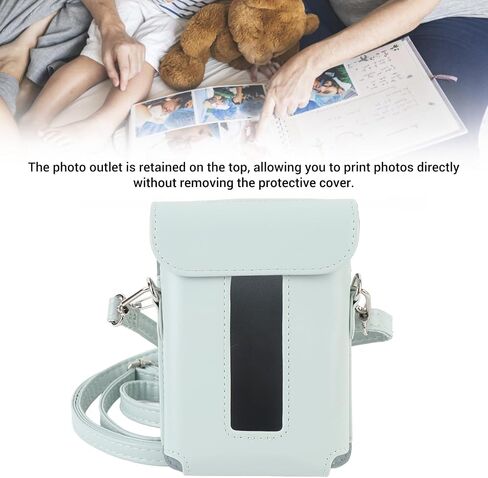 Smartphone Link 3 Printer Carrying Case, PU Leather Case for Link 3 Printer with Adjustable Shoulder Strap, Portable Protective Case for Smartphone Link 3 Printer in Saudi Arabia