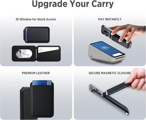 Bix for Magsafe Wallet Men - محفظة مغناطيسية لأجهزة iPhone - محافظ الهواتف المغناطيسية - محافظ iPhone Magsafe - متوافقة مع Mag Safe Stand - لحامل بطاقة Magsafe - حامل بطاقة المغناطيسية للهاتف المحمول in Saudi Arabia