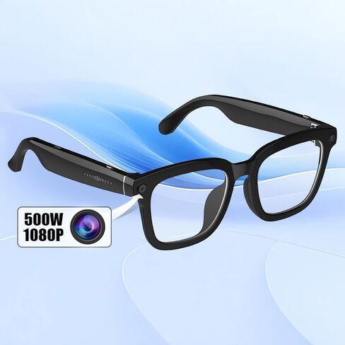 AI Smart Camera Glasses: HD 1080P Video Recording and Photo Taking, Translation, Assistant Conversation, Suitable for Outdoor and Indoor, Cycling, Hiking Travel (Black Sunglasses) in Saudi Arabia