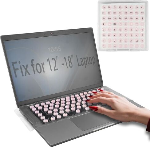 Generic Laptop Keyboard Cover for Long Nails with Raised Keys, Compatible with HP/DELL/Mac/Lenovo/Acer/Asus/Samsung12-18" Notebook Computer (Hemisphere) in Saudi Arabia