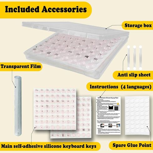 Generic Laptop Keyboard Cover for Long Nails with Raised Keys, Compatible with HP/DELL/Mac/Lenovo/Acer/Asus/Samsung12-18" Notebook Computer (Hemisphere) in Saudi Arabia