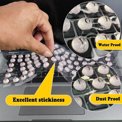 Generic Laptop Keyboard Cover for Long Nails with Raised Keys, Compatible with HP/DELL/Mac/Lenovo/Acer/Asus/Samsung12-18" Notebook Computer (Hemisphere) in Saudi Arabia
