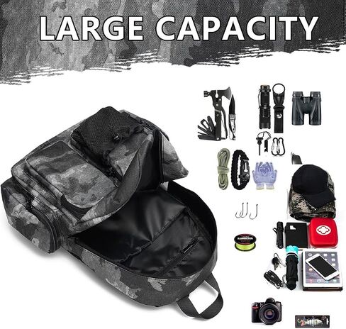TIANHAOPUJU Camouflage Tactical Backpack for Teen Boys & Men,Water Resistant PVC for Outdoor Hunting Hiking Fishing Travel in Saudi Arabia