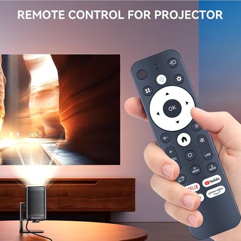 PZL استبدال الصوت التحكم عن بُعد متوافق مع Gaimoo 4K Projector GM600 NTV ، لـ Magcubic HY320 NTV ، من أجل Salange HY320AA Android 13 Smart Projector in Saudi Arabia