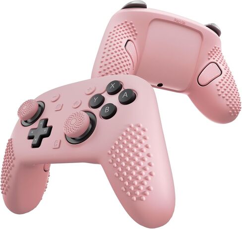 PlayVital Silicone Cover Skin for Nintendo Switch 2 Pro Controller – 3D Studded Edition Anti-Slip Grip Protector Case for Switch 2 Pro with Back Button Cap, Thumb Grips & Sticker - Black in Saudi Arabia