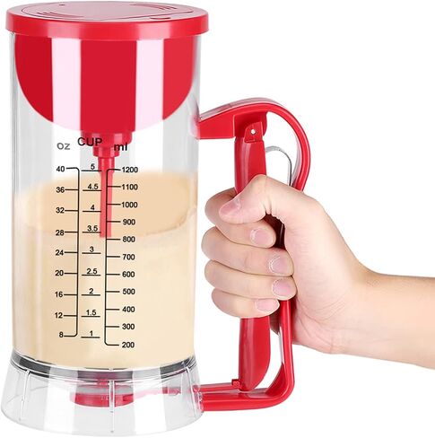 Battery Powered Pancake Waffle Batter Maker Machine, Dispenser with Ergonomic Handle, for Cupcake Making, Premium ABS Material in Saudi Arabia