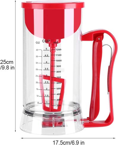 Battery Powered Pancake Waffle Batter Maker Machine, Dispenser with Ergonomic Handle, for Cupcake Making, Premium ABS Material in Saudi Arabia