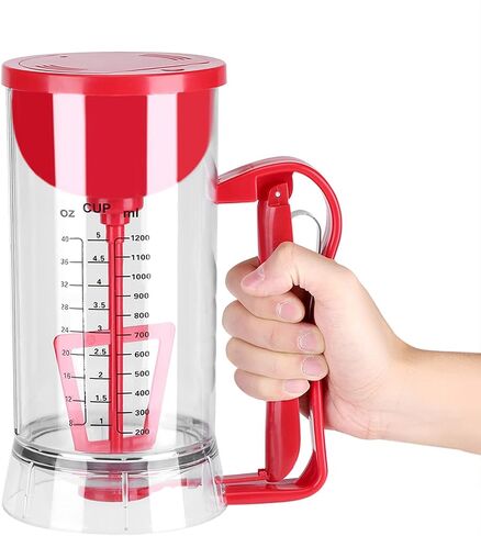 Battery Powered Pancake Waffle Batter Maker Machine, Dispenser with Ergonomic Handle, for Cupcake Making, Premium ABS Material in Saudi Arabia
