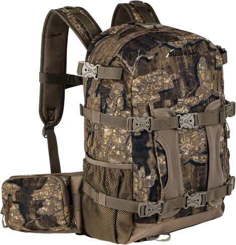 Blisswill Hunting Backpack Day Pack مع حزمة صيد حامل البندقية هدية للرجال (لحاء الصخور) in Kuwait