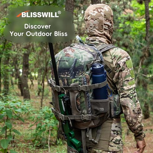 BLISSWILL Hunting Backpack Hunting Day Pack with rifle holder Hunting Gear Accessories gift for men(Rock Bark) in Kuwait