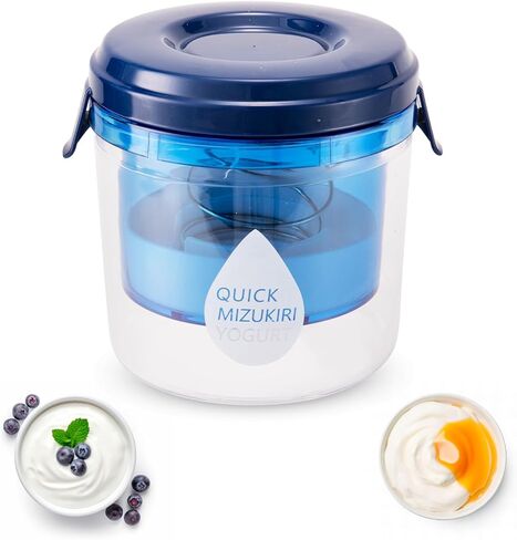 مصفاة الزبادي اليونانية مع غطاء. مرشح yogurt مع شبكة غرامة فائقة ، لجعل دفعات صغيرة (450 جرام) من اليونانية الكريمية السميكة ، زبادي جوز الهند ، تحضير الزبادي الجاف ، 5.12 * 5.12 * 5.12 بوصة ، واضحة وبولي in Kuwait