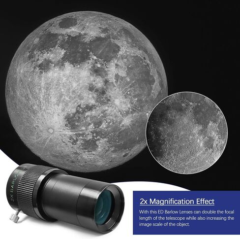 Astromania 2" 56mm Super Plossl Telescope Eyepiece - Bundle with - 2" ED 2X Barlow Lens in Saudi Arabia