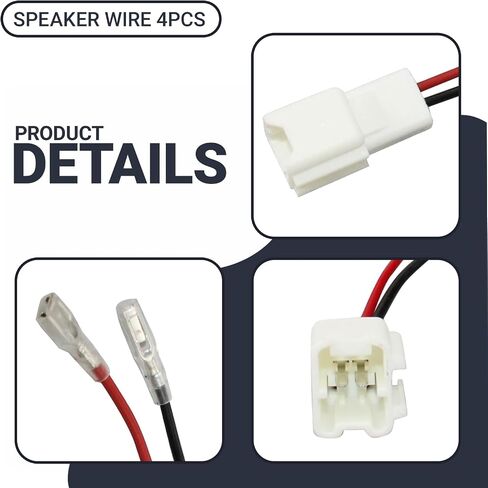 4 PCS DOOR SPEAKER WIRINCES ، PC2-28 مكبر الصوت كابل سلك متوافق مع قابس محول موصل NISSAN SPEALES ، سهل التثبيت in Saudi Arabia