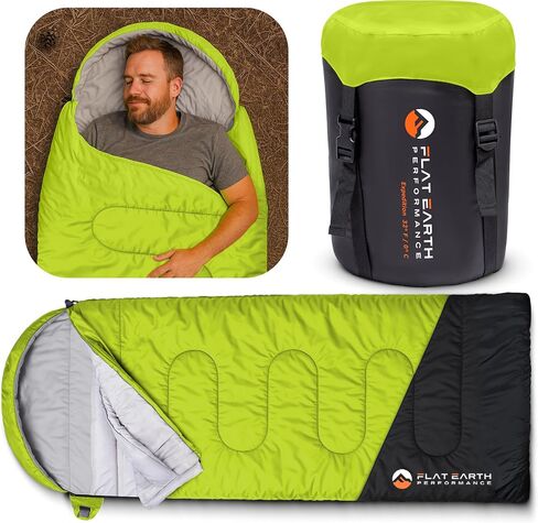 Expedition Sleeping Bag with Compression Sack – 32°F/0°C for Teens/Adults Up to 6'2", Lightweight, Water-Resistant, Backpacking Sleeping Bag for Camping, Hiking in Saudi Arabia