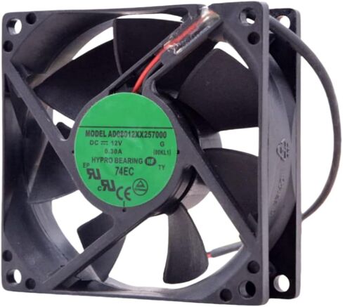 AD08012XX257000 مروحة 8cm لـ 12V 0.30A 8025 80 × 80 × 25 مم مروحة تبريد 2-ware in Saudi Arabia