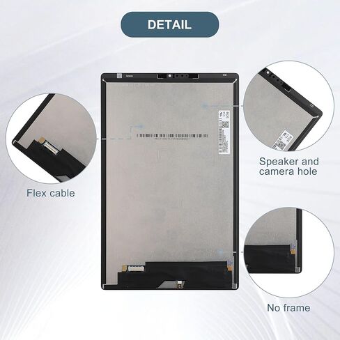 الاستبدال LCD Display Touch Screen Digitizer Assembly متوافق مع Lenovo Tab K10 TB-X6C6F 10.3 "مع أدوات （أسود） in Kuwait