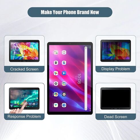 الاستبدال LCD Display Touch Screen Digitizer Assembly متوافق مع Lenovo Tab K10 TB-X6C6F 10.3 "مع أدوات （أسود） in Kuwait