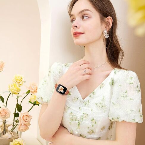 AMSKY 6 Pack Slim Floral Engraved Bands Compatible with Apple Watch Band 40mm 41mm 42mm 38mm 44mm 45mm 46mm 49mm for Women,Cute Silicone Sport Strap for iWatch Series 10 Ultra 9 8 7 6 5 4 3 2 1 SE in Kuwait