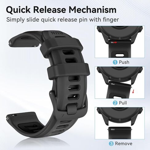 ISBAKE متوافق مع Garmin Forerunner 570 42 مم/الجسم الحي 5/Vivoactive 3 مجموعات مشاهدة ، فرقة سيليكون 20 مم لفيفوليشن 3 موسيقى/Vivomove Sport ، Forerunner 645/245 Smartwatch in Saudi Arabia