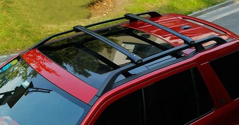 العارضة لجميع Santa Fe 2024 2025 Cross Bar Roof Rails Rails Black Lockable in Kuwait