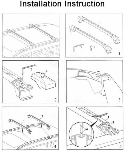 العارضة لجميع Santa Fe 2024 2025 Cross Bar Roof Rails Rails Black Lockable in Kuwait