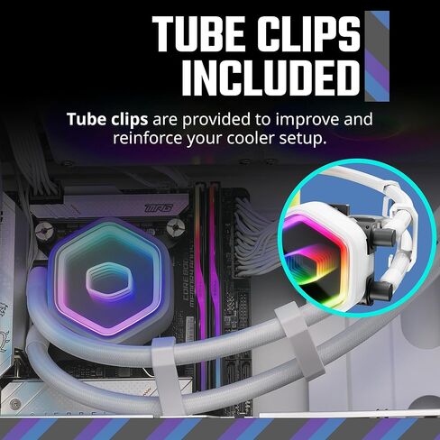 Cooler Master 240 Core II White AIO CPU CAPU COWNER ، R9 | U7 | I7 ، Dual Chamber G9R PUMP ، Infinity Mirror Argb ، 400 مم أنابيب ، رادياتير 240 مم ، مروحة PWM 120 مم ، AMD RYZEN AM5 | 4 ، Intel LGA 1851 | 1700 منصة in Kuwait