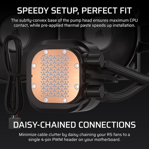 Corsair Nautilus 360 RS LCD Liquid CPU Cooler – 2.1" IPS LCD Screen, 360mm AIO, Low-Noise, Daisy-Chain, Intel LGA 1851/1700, AMD AM5/AM4 – 3X RS120 Fans Included – Black in Saudi Arabia