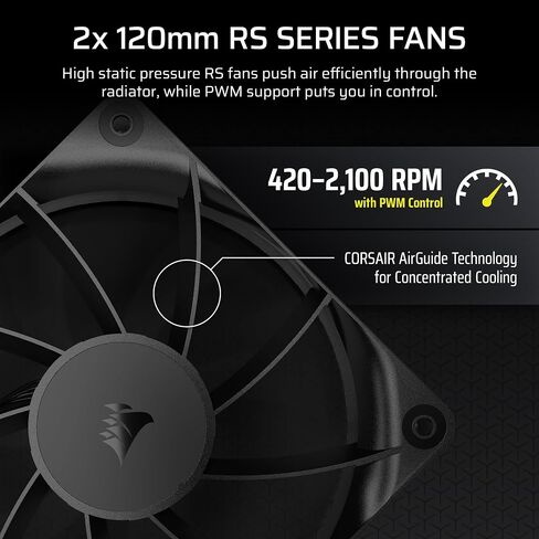 Corsair Nautilus 360 RS LCD Liquid CPU Cooler – 2.1" IPS LCD Screen, 360mm AIO, Low-Noise, Daisy-Chain, Intel LGA 1851/1700, AMD AM5/AM4 – 3X RS120 Fans Included – Black in Saudi Arabia