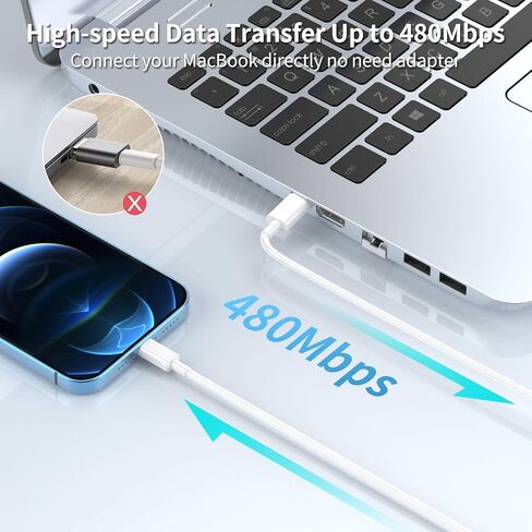 USB C Charger iPhone Charger Fast Charging 3Pack 20W Type C Clost Cloch Wall Charger مع 6 قدمًا من كبل الشاحن USB C المتوافق مع iPhone 14Pro/13 Pro/12/12 PRO MAX/11/XS MAX/XS/XR/X/8 in Kuwait