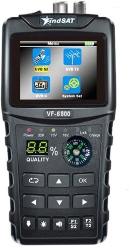 VF-6800P Satellite Meter Support DVB-T2/DVB S2/DVB C Combo SAT Meter لمستقبل التلفزيون DVD T2 in Saudi Arabia