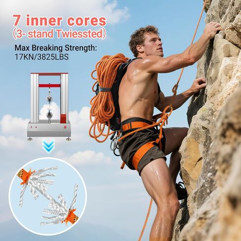 10.5mm Climbing Rope,Static Rock Climbing Rope for Escape Rope Ice Climbing Equipment Fire Rescue Parachute in Kuwait