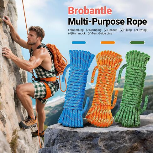 10.5mm Climbing Rope,Static Rock Climbing Rope for Escape Rope Ice Climbing Equipment Fire Rescue Parachute in Kuwait