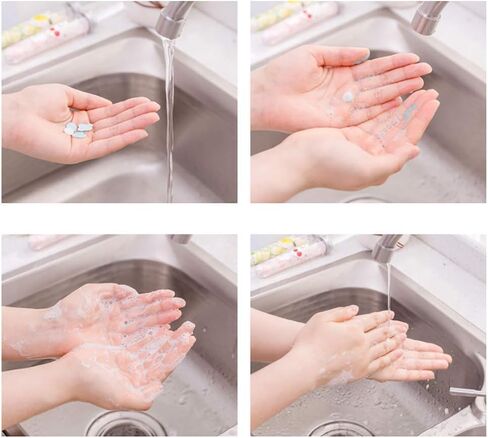 5 Boxes Multicolor Portable Disposable Paper Soap Confetti Sheets Soap Flakes for Washing Hand Cleansers Care Bath Toiletry Bathing in Saudi Arabia