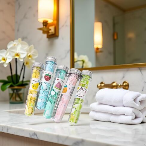 5 Boxes Multicolor Portable Disposable Paper Soap Confetti Sheets Soap Flakes for Washing Hand Cleansers Care Bath Toiletry Bathing in Saudi Arabia