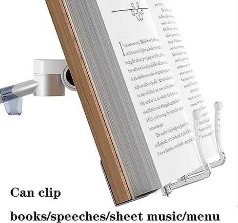 Reading Shelf Floor-Standing, V-Shaped Weighted Base Stand with 360-degree Rotatable Aluminum Arm, Recipe Book Holder Stand for Kitchen in Saudi Arabia