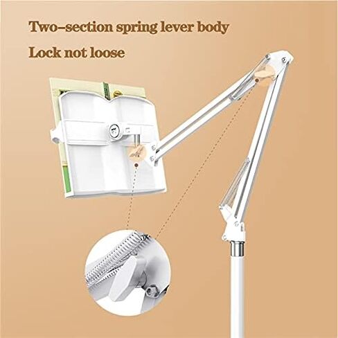 Floor-Standing Cantilever Reading Rack,Adjustable Height Floor Stand Book Holder for Reading Kitchen Cookbook Stand with Adjustable Angle Laptop Stand for Desk o in Saudi Arabia
