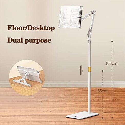 Floor-Standing Cantilever Reading Rack,Adjustable Height Floor Stand Book Holder for Reading Kitchen Cookbook Stand with Adjustable Angle Laptop Stand for Desk o in Saudi Arabia