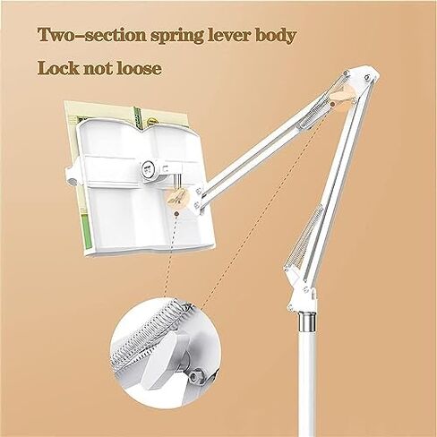 Adjustable Height Reading Shelf Floor-Standing, Rolling Lectern Stand, Portable Folding Music Stand Book Holder, Sturdy Metal Base in Saudi Arabia