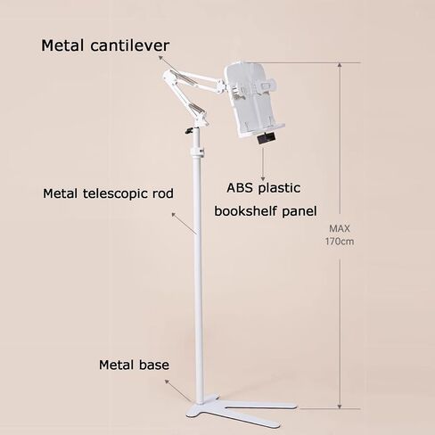 Adjustable Floor Book Stand for Reading, Holds Thick Books Up to 4cm, Perfect for Sheet Music, Recipes, and Textbooks in Saudi Arabia