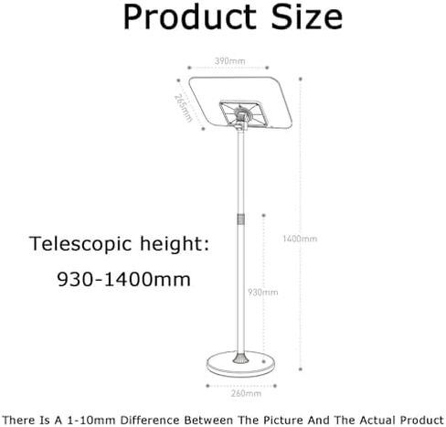 Adjustable Floor Stand for Sheet Music, Recipes, and Textbooks, Height Adjustable from 930 to 1400mm in Saudi Arabia