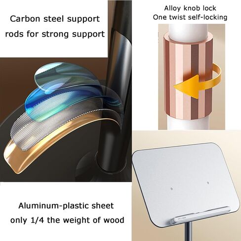 Adjustable Floor Stand for Sheet Music, Recipes, and Textbooks, Height Adjustable from 930 to 1400mm in Saudi Arabia