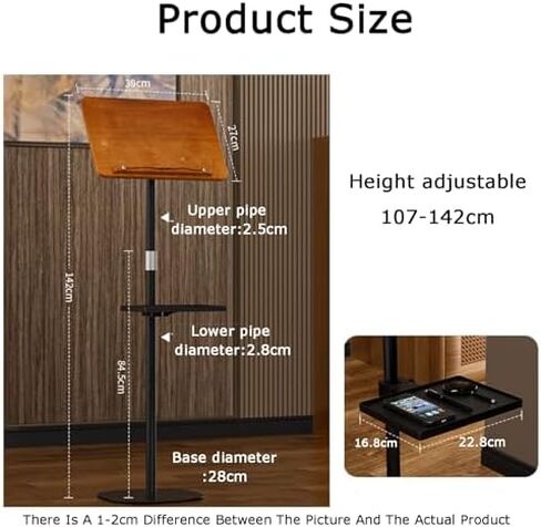 Adjustable Book Stand with Non-Slip Tray, Perfect for Reading Textbooks, Sheet Music, and Recipes Hands-Free in Saudi Arabia