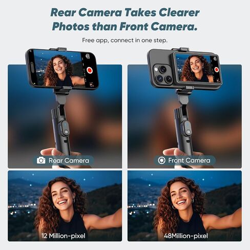Vlog Selfie Monitor Screen, Magnetic Wireless Back Camera Monitor for iPhone & Android with 100FT Rang Bluetooth Remote for Photo/Vlog/Live Stream in Saudi Arabia