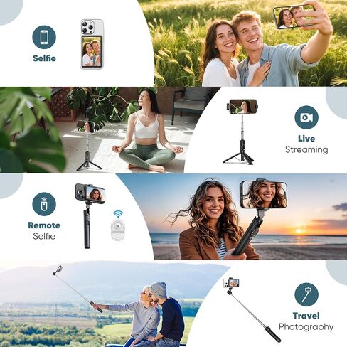 Vlog Selfie Monitor Screen, Magnetic Wireless Back Camera Monitor for iPhone & Android with 100FT Rang Bluetooth Remote for Photo/Vlog/Live Stream in Saudi Arabia