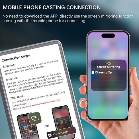 شاشة شاشة Selfie اللاسلكية لشاشة iPhone Magnetic Mount Vlog Live Stream الخلفية الخلفية الكاميرا اللاسلكية مع التحكم عن بُعد ، متوافق مع iPhone Samsung Galaxy ، وأكثر (أبيض) in Saudi Arabia