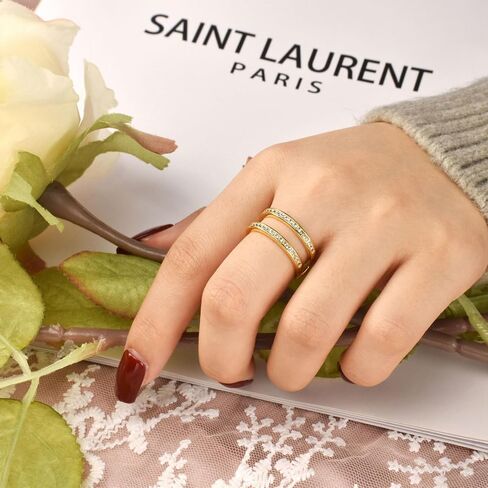 Wuziwen Vintage Princess Ring Enhancer for Women AAAAA CZ Wedding Band Set 925 Sterling Silver in Saudi Arabia