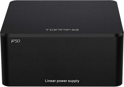 TOPPING P50 Linear Power Supply for HiFi Audio - Ultra Low Noise, CNC Unibody, Perfect Compatible with D50III/D50s/DX3,Pro+/E50,Global Voltage Support (Black) in Saudi Arabia