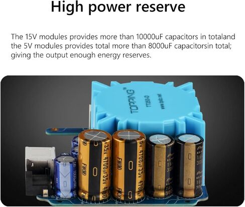 TOPPING P50 Linear Power Supply for HiFi Audio - Ultra Low Noise, CNC Unibody, Perfect Compatible with D50III/D50s/DX3,Pro+/E50,Global Voltage Support (Black) in Saudi Arabia